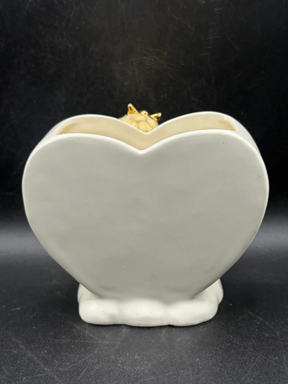Napco Vintage Hand Painted Sweet Heart Ceramic Girl Figure Vase Planter S719B